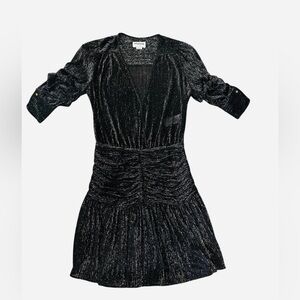 Zadig & Voltaire Ralf Lurex Mini Dress Black Metallic 2021-2022 Size Small